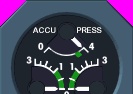 BRAKES and ACCU PRESS indicator